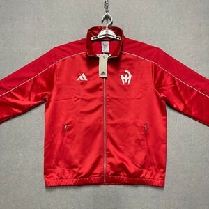 Adidas x Mahomes Track Jacket Mens Medium Red White Logo Full Zip Track Top